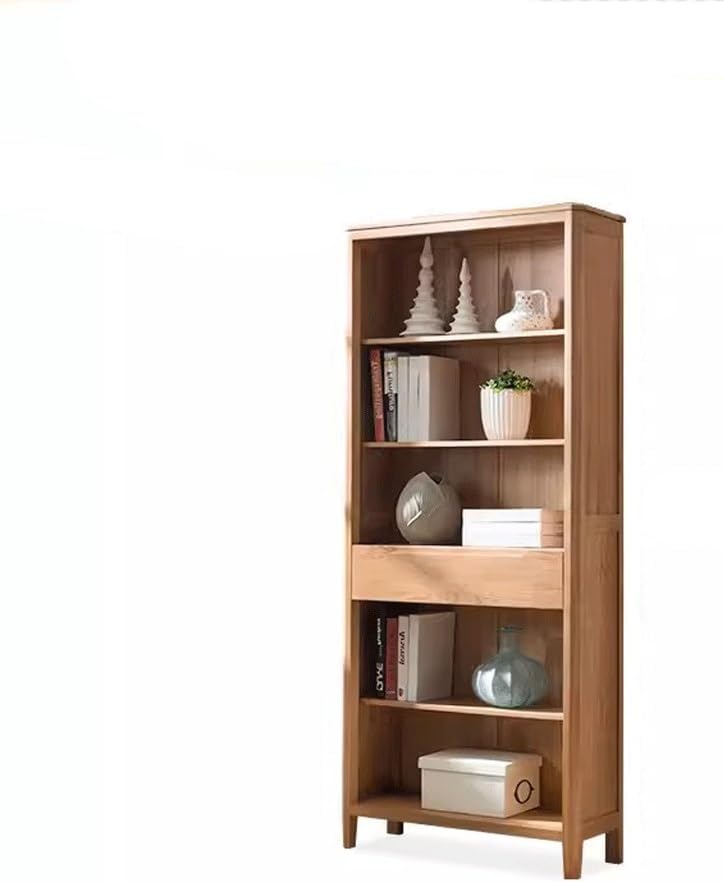 thalo Bookcases Modern Household Oak Bookcase All Solid Wood Bookshelf Display Cabinet Bookcase Nordic Simple Bookshelf Bookshelves Organizer (Color : A)
