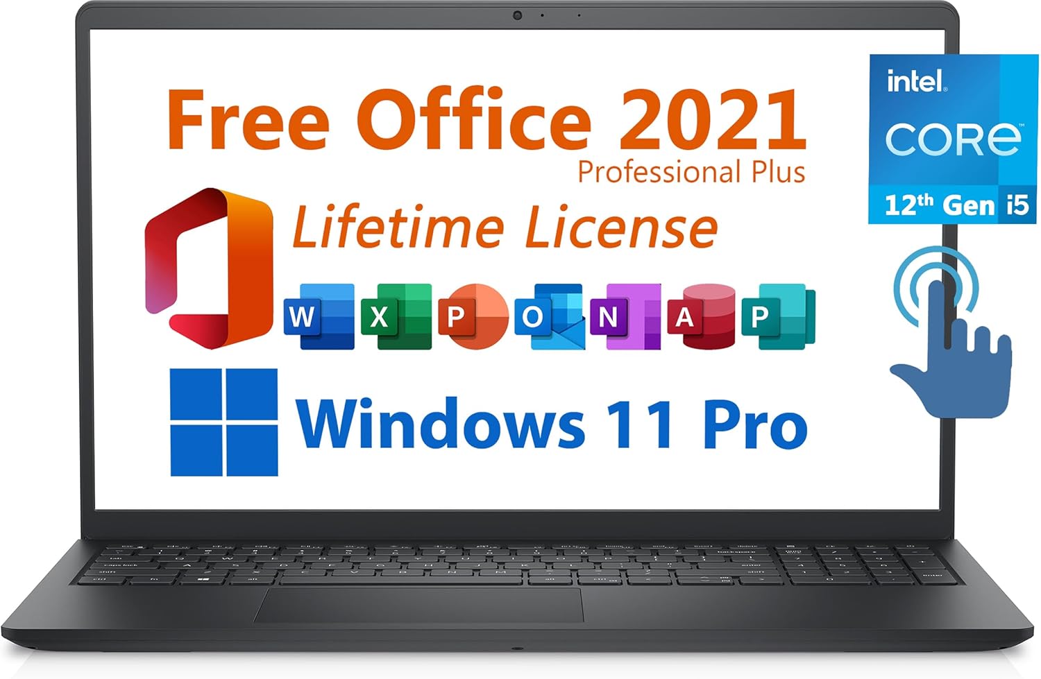 Dell 2024 Inspiron 15 Business Laptop, Free Microsoft Office 2021 with Lifetime License, 15.6