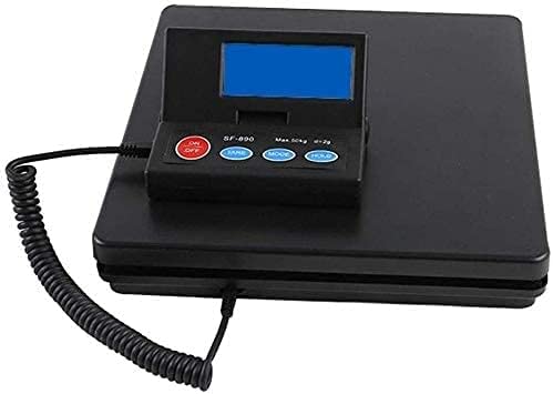 Electronic Scales Postal Platform Scale,Heavy Duty Digital Shipping Parcel Package Scales with Big LCD Display (Silver 50kg/2g)