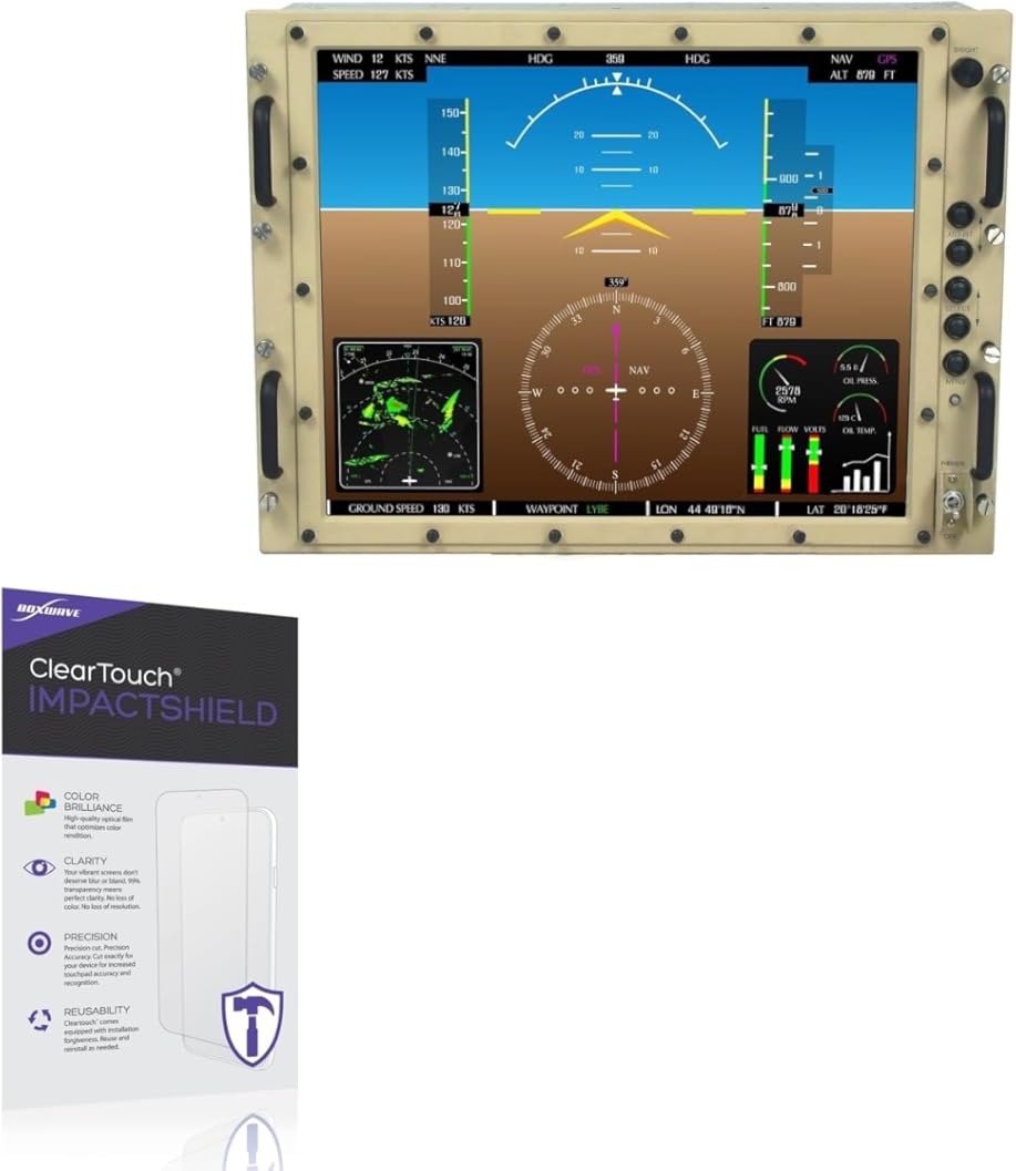 BoxWave Screen Protector Compatible With Neuro Logic Systems RF-19-GX1 - ClearTouch ImpactShield (2-Pack), Impenetrable Screen Protector Flexible Film