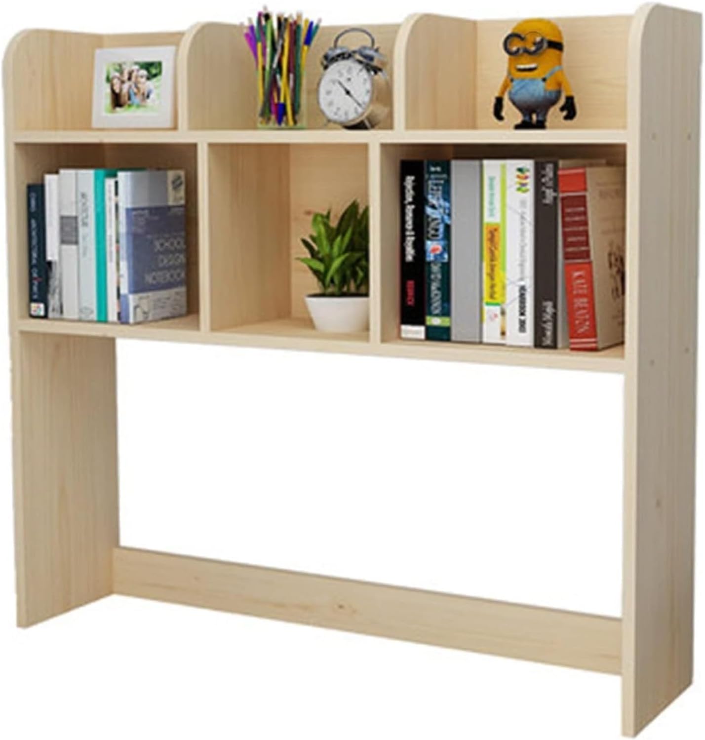 TiStm Bookshelf Bookshelf Bookcase Simple Modern Student Dormitory with Small Bookshelf Office Storage Rack Computer Rack (Color : Natural1, Size : 90x20.5x80cm)