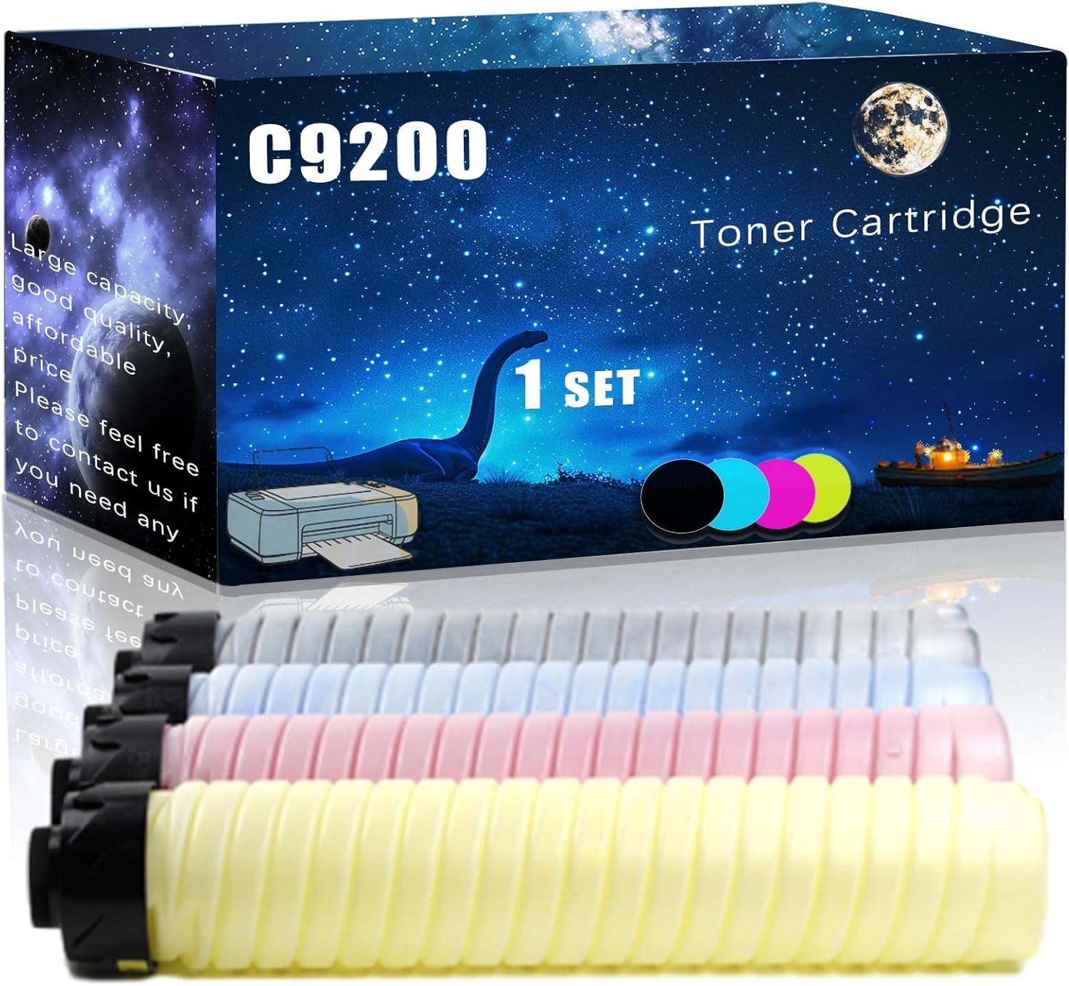 MUCQL C9200 Compatible Toner Cartridge Replacement for Ricoh High Yield Compatible Pro C9200 Printers, Meet Printing Needs (4-Pack BK/C/M/Y)