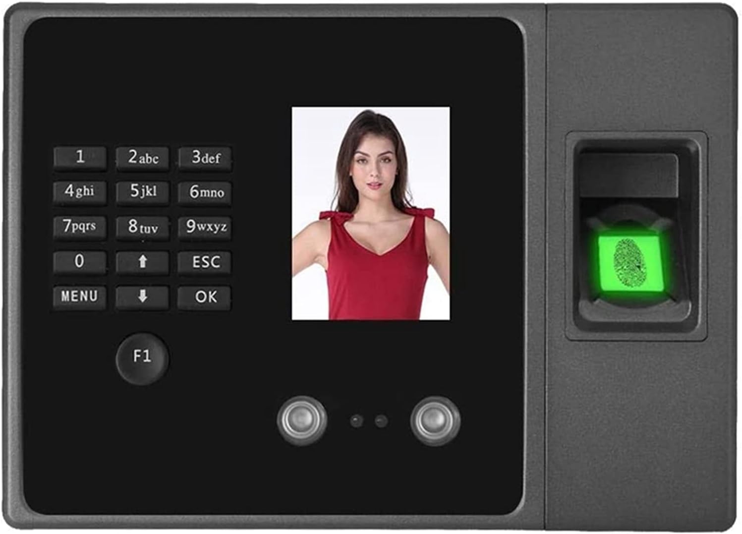 EliteBloom Time Clock Face Recognition Time Recorder Waterproof System Fingerprint Tft Attendance Machine for Access Control Office Electronics Products,