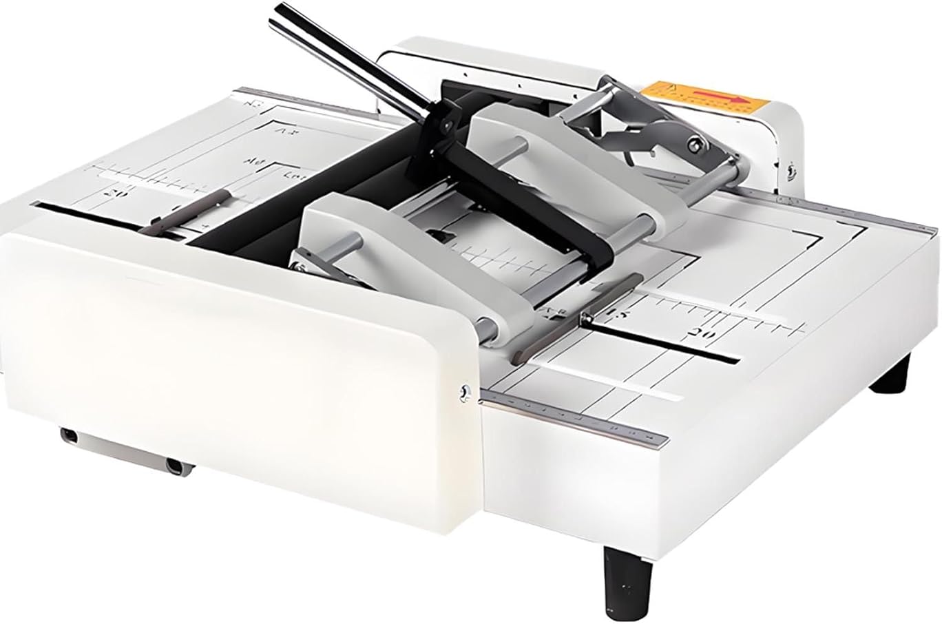 A3 Booklet Folding Binding Machine, Multifunctional Paper Stapling Making Manual Booklet Paper Folder Stapler Machine with Visible Panel for Schools Print Stores, Offices 5nails