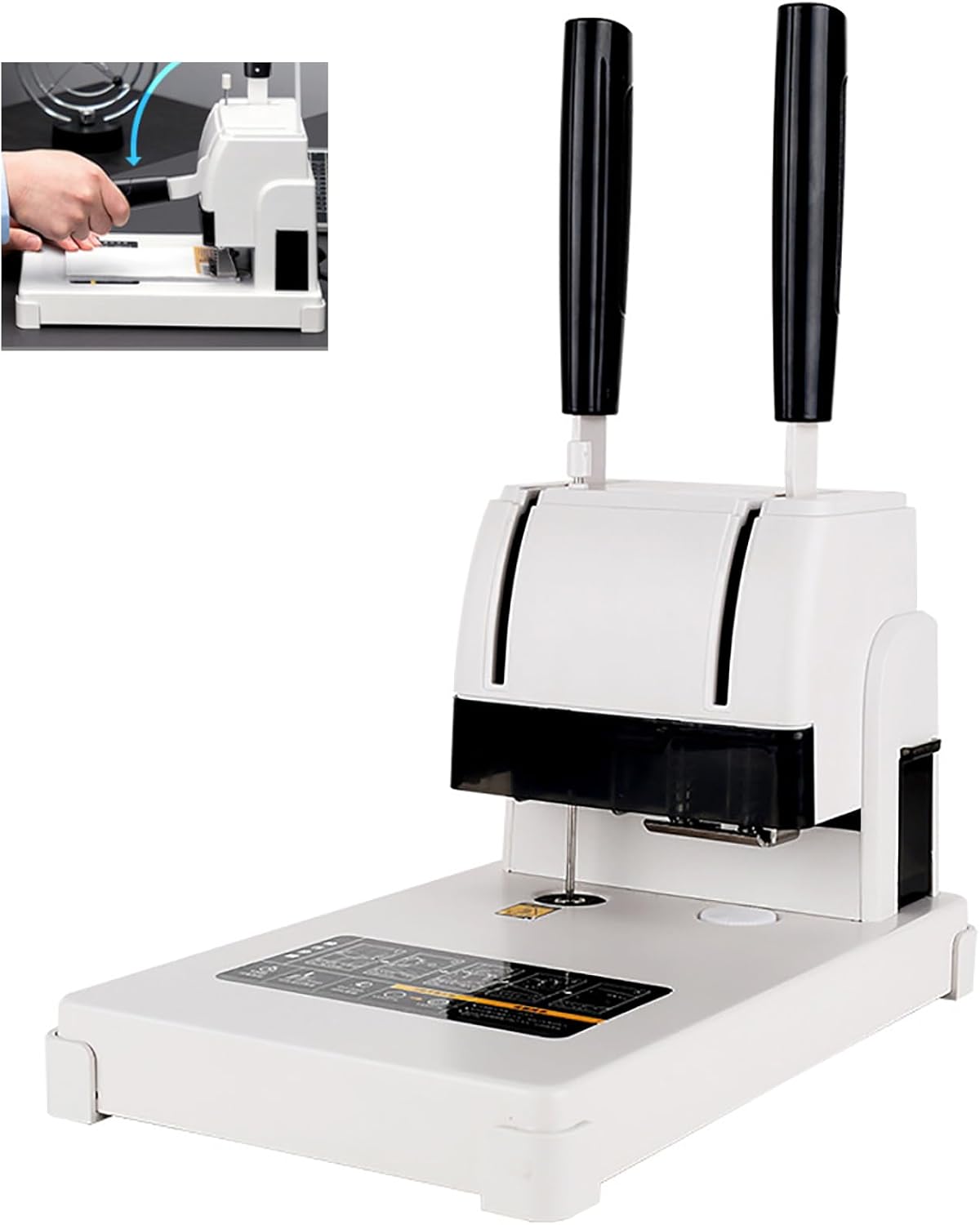 XIVUIFOI Manual Binding and Punching Machine,Hot Melt Binding Machine,Preheating Time: 2-4min/binding Thickness: ≤30mm/Punching Diameter: 5MM/15s Quick Installation