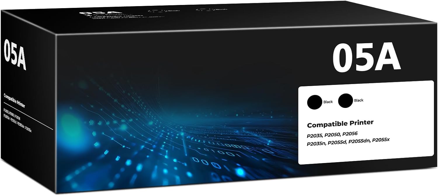 Diegees CE505A 05A Toner Cartridges Black (2-Pack) Laser Jet P2035 P2050 P2056 Compatible with HP 05A 05X Toner Cartridges for Laser Jet Enterprise P2035n P2055d P2055dn P2055x