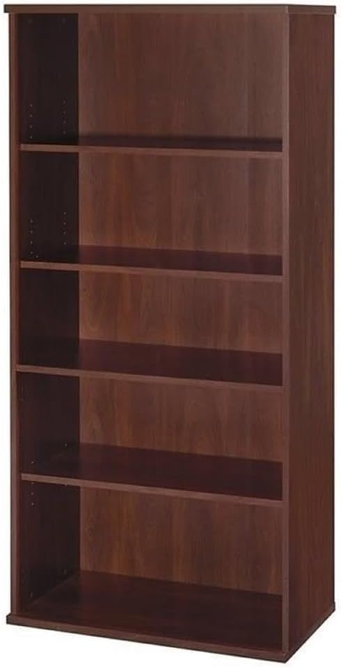 BOWERY HILL 5 Shelf Bookcase in Hansen Cherry Engineered Wood