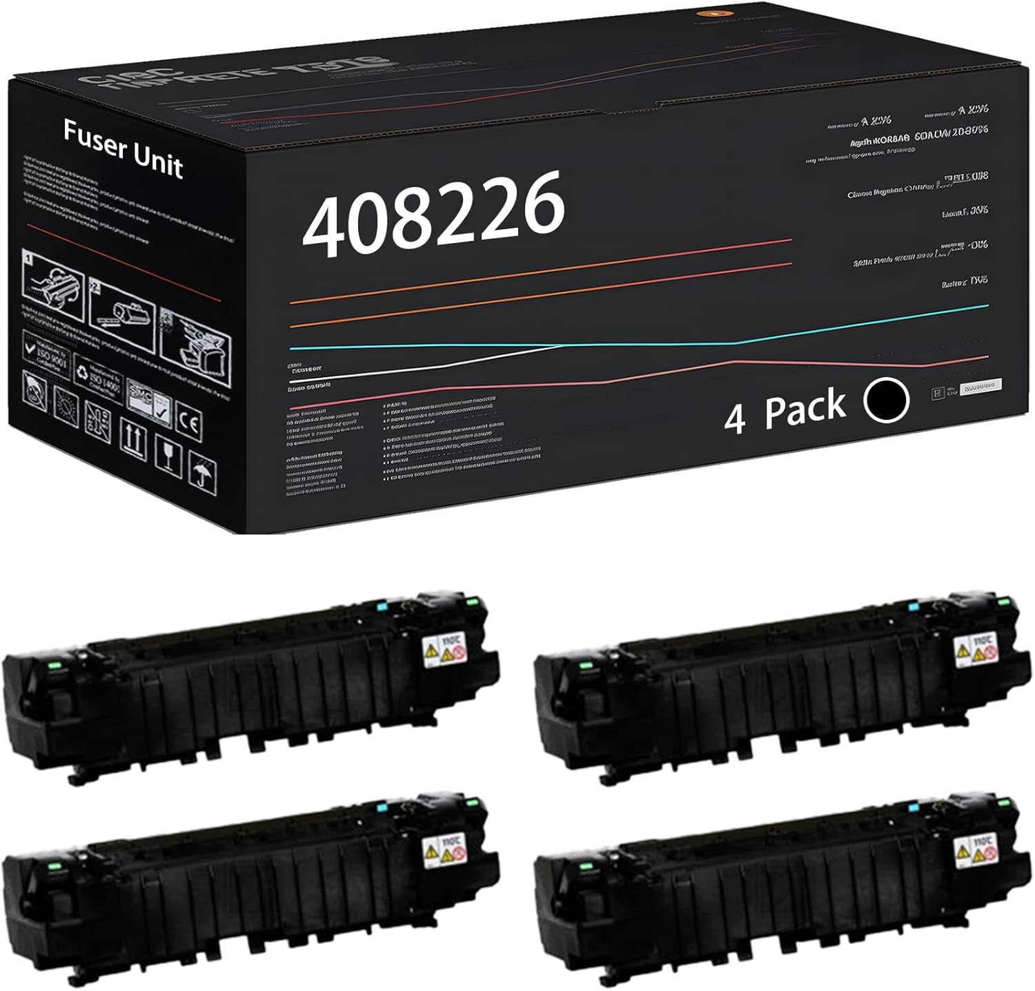 UVUMB Compatible with Ricoh 408226 Fuser Unit Work for Ricoh SP C352 C352DN C360DNW C360SFNW C360SNW C360SNWTD C361SFNW Aficio SP C352 SP Printers (4 Pack Black)