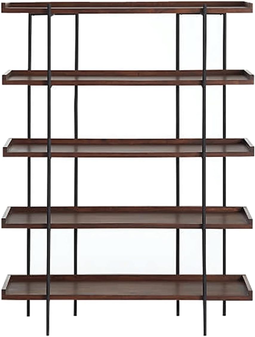 Bookshelf Shelf Bookcase Iron Industrial Style Bookshelf Bookcase Living Room Storage Rack Floor Multi-layer Display Display Rack Bookcase Storage Shelves (Color : Long, Size : 140cm)