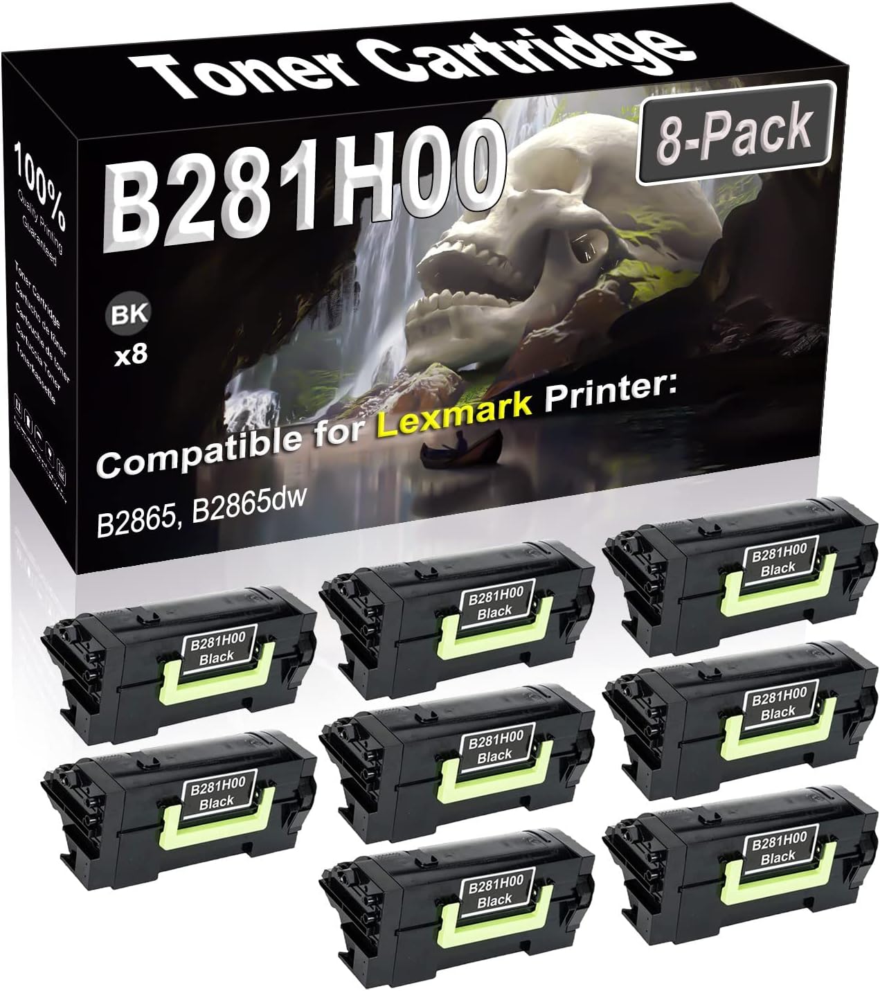 SINIYA 8-Pack Compatible High Capacity B281H00 Imaging Toner Cartridge use for B2865 B2865dw Printer (Black)