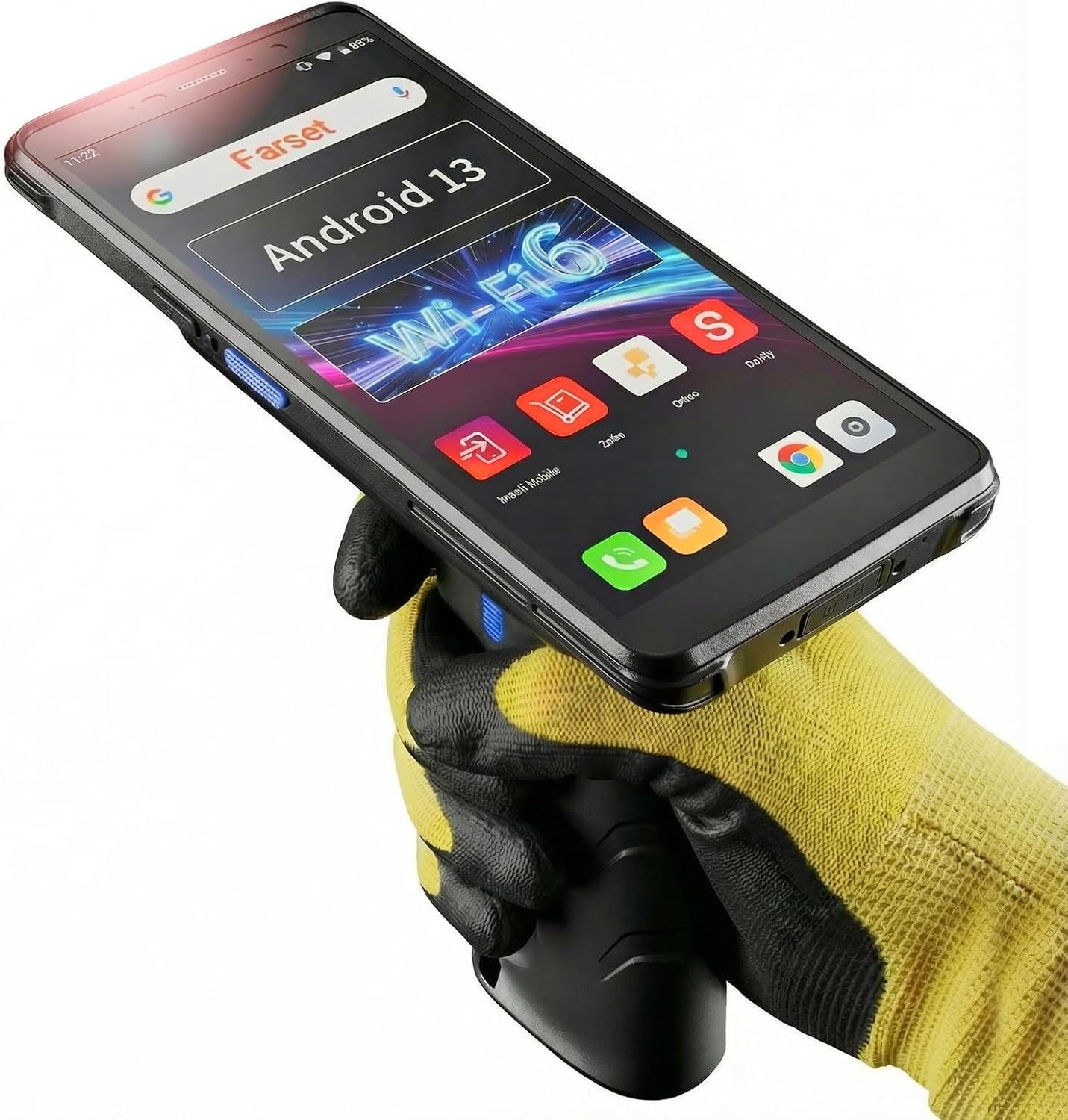 FARSET F35S Barcode Scanner Android 13 with Pistol Grip, 8GB+128GB, 5G LTE & WiFi 6, Android Handheld Scanner, PDA 6