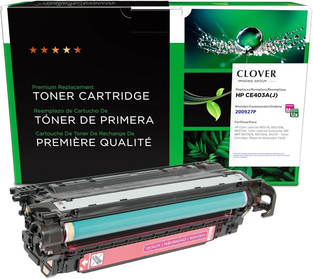 Clover Remanufactured Extended Yield Toner Cartridge Replacement for HP CE403A | Magenta