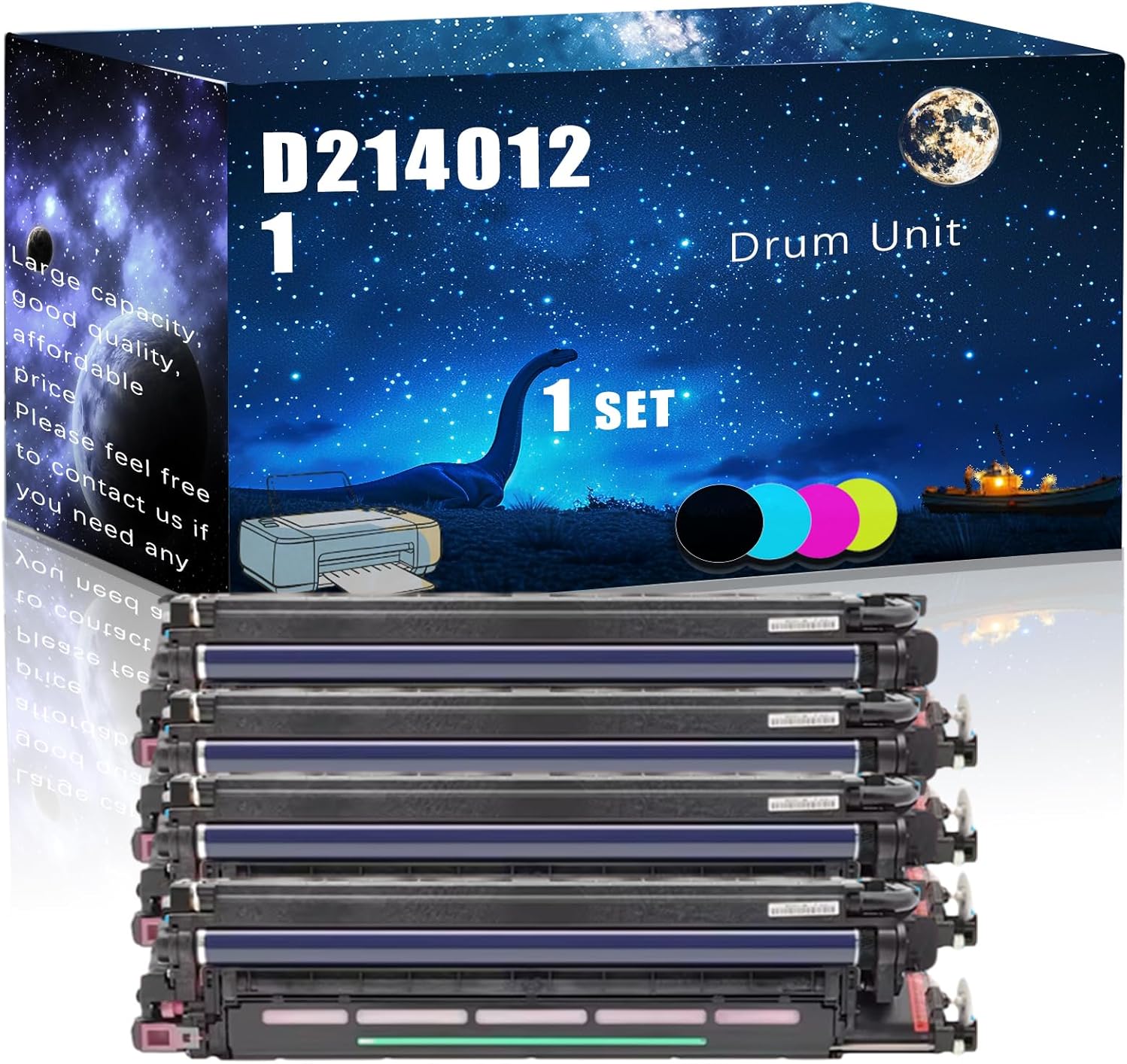 MUCQL Compatible Drum Unit Replacement for Ricoh D2140121 D2960126 D2960127 D2960128 High Yield Compatible MP C306 C307 C406 Printer, Meet Printing Needs (4-Pack BK/C/M/Y)
