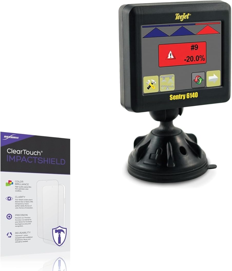 BoxWave Screen Protector Compatible With Teejet Sentry 6140 - ClearTouch ImpactShield (2-Pack), Impenetrable Screen Protector Flexible Film