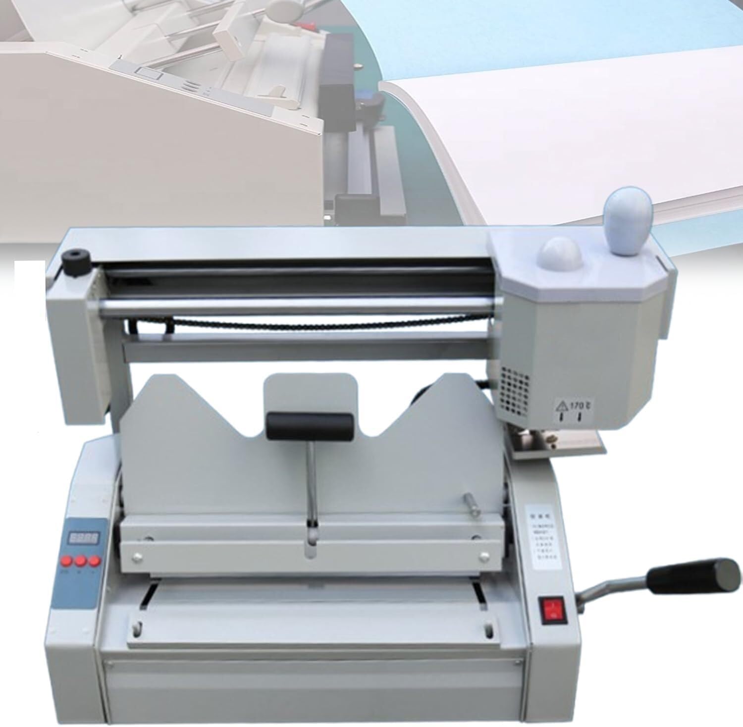 Hot Glue Book Binder Machine, High-Speed Binding for Companies & Design Institutes, Includes Paper & Rubber Pellets