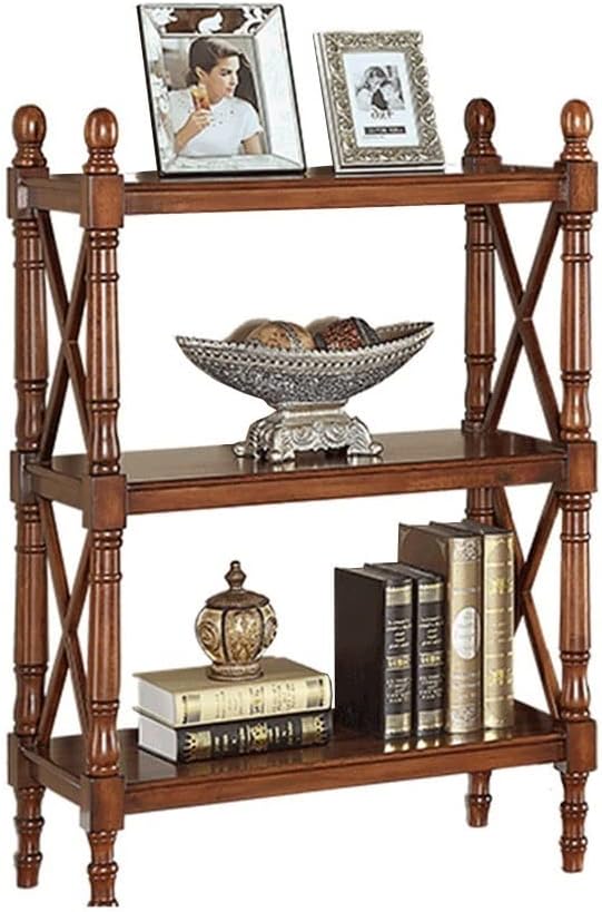 YOUQUEEN Book Shelf Book Organization Wooden Bookshelf Simply Floor Shelf Retro Small Bookshelf 41.73 Inches Tall Bookshelves and Bookcases