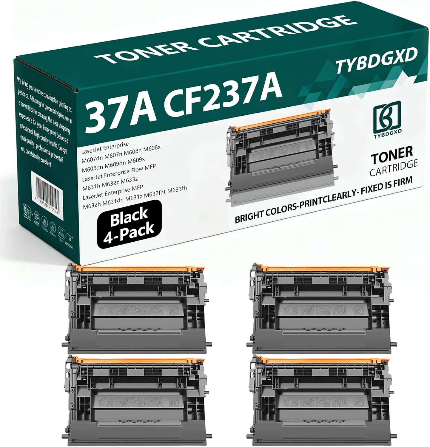 37A CF237A High Yield black 11,000 Pages Toner Cartridge Compatible for HP Compatible Replacement for HP M607dn M607n M608n M608x M608dn M609dn M609x M631h M632z M633z M632h M631dn M631z Printers