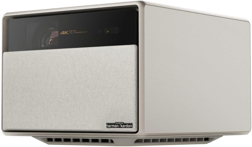 XGIMI HORIZON Ultra 4K Projector, Dolby Vision, 2300 ISO Lumens, 2 x 12W Harman Kardon Speakers, Home Theater Projector with WiFi and Bluetooth, Dual Light, Active 3D, 200