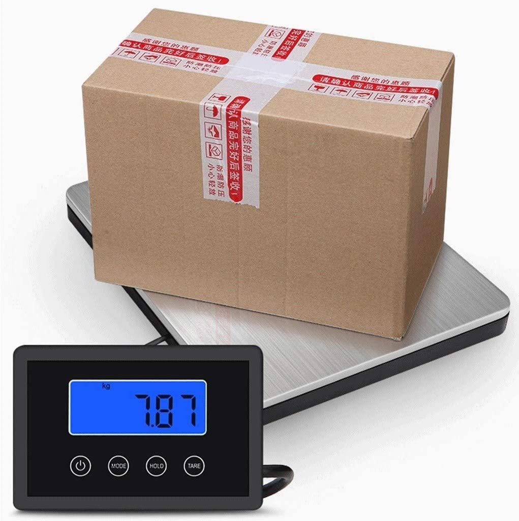 High Precision Digital Electronic Scale - 180kg/50g Profession Postal Weighing Stainless Steel Platform Scales for Commercial Shop Kitchen Weighing Parcel Scale