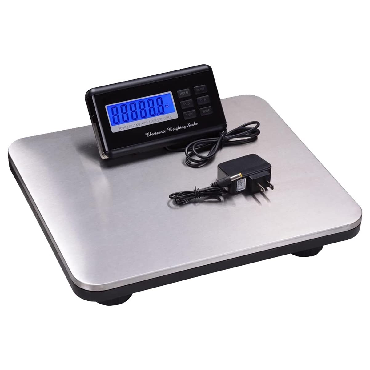 Digital Scale High-Precision 660lbs/0.22kg Electronic Shipping Scale Stainless Steel Platform Scales Postal Scale with Tare/Hold/Count, LCD Display Scales