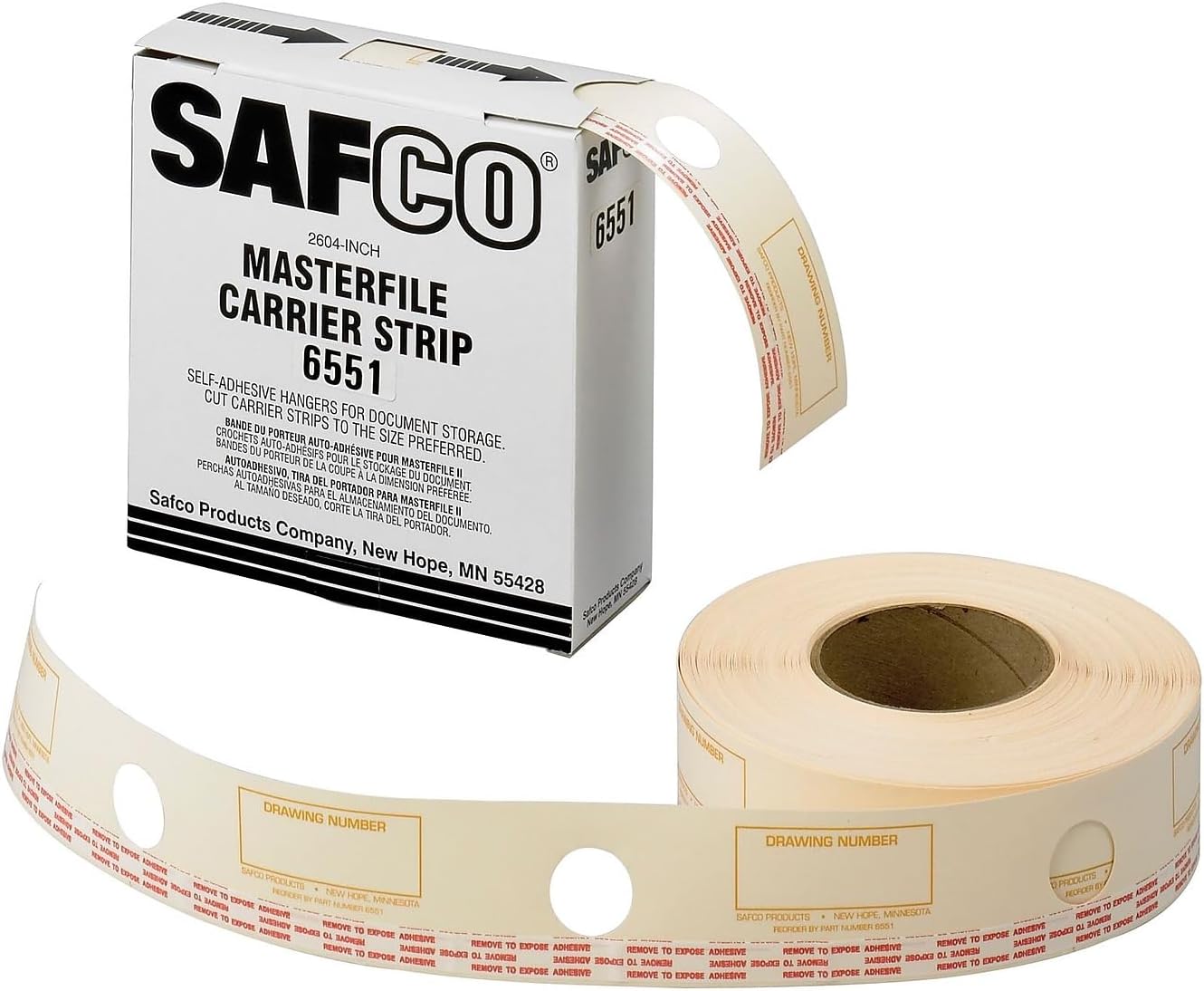 Safco Products 6551 Film Laminate Carrier Strips, for use with MasterFile 2 Files, Sold Separately