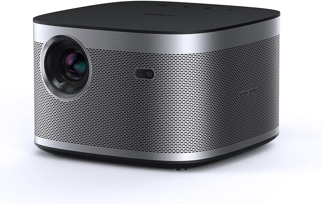 XGIMI HORIZON 1080p FHD Projector 4K Supported Movie Projector, 1500 ISO Lumens, Harman Kardon Speakers, Android TV 10.0, Auto Focus, Auto Keystone Correction, Auto Object Avoidance, WiFi Bluetooth