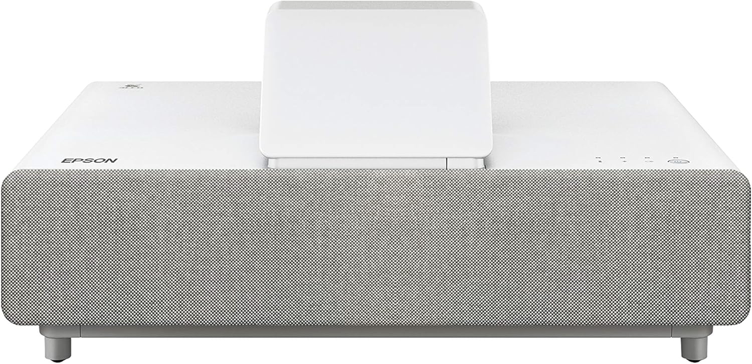 Epson EpiqVision Ultra LS500 Laser Ultra Short Throw Projector, 4000 lumens, 4K PRO-UHD, HDR, Android TV, Google Assistant, HDMI 2.0, built-in speakers – White (Renewed)