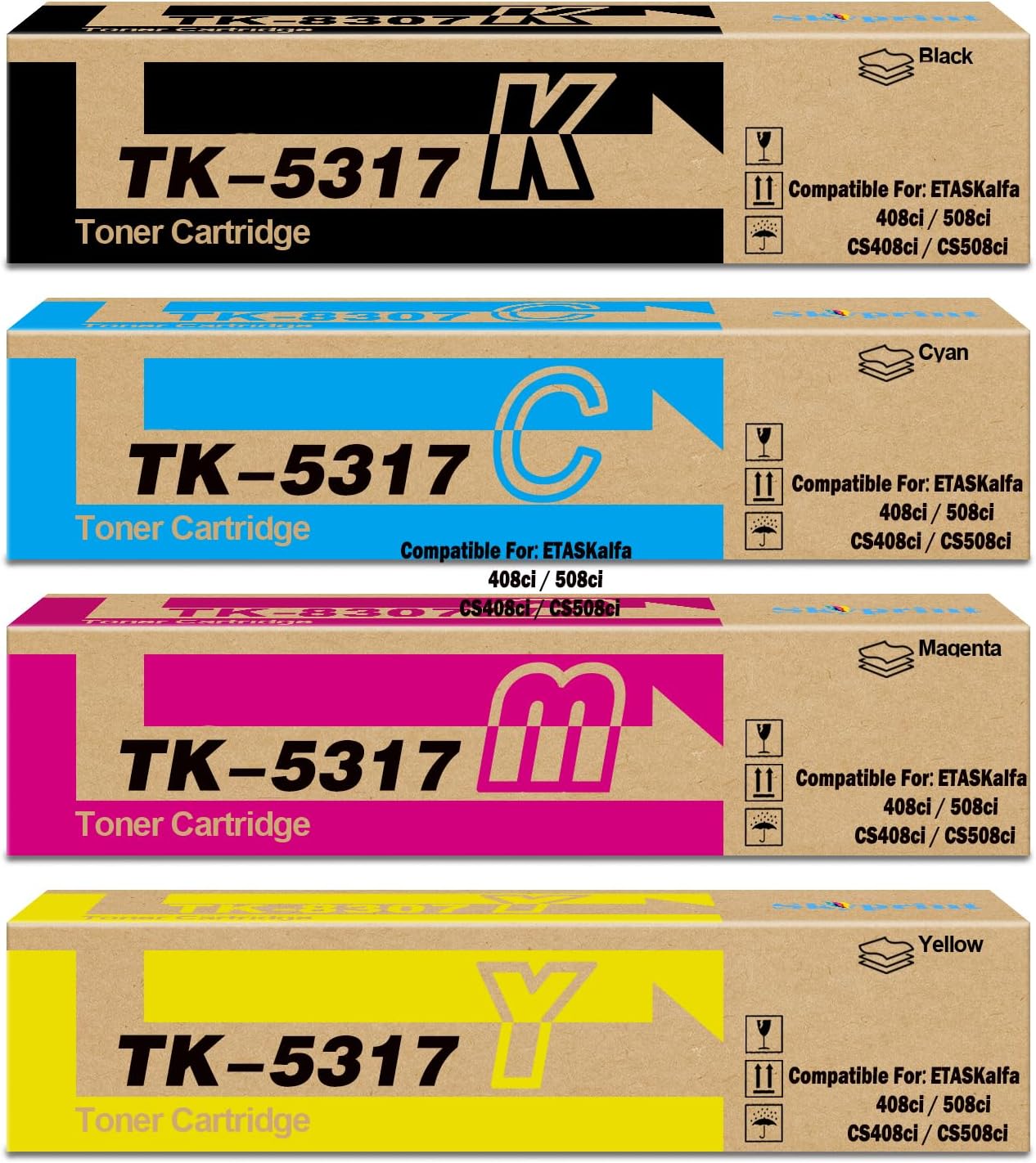 TK5317 TK-5317 Toner Carteidge Compatible with Kyocera TK-5317K TK-5317C TK-5317M TK-5317Y Work for Kyocera TASKalfa 408ci 508ci CS408ci CS508ci Printer