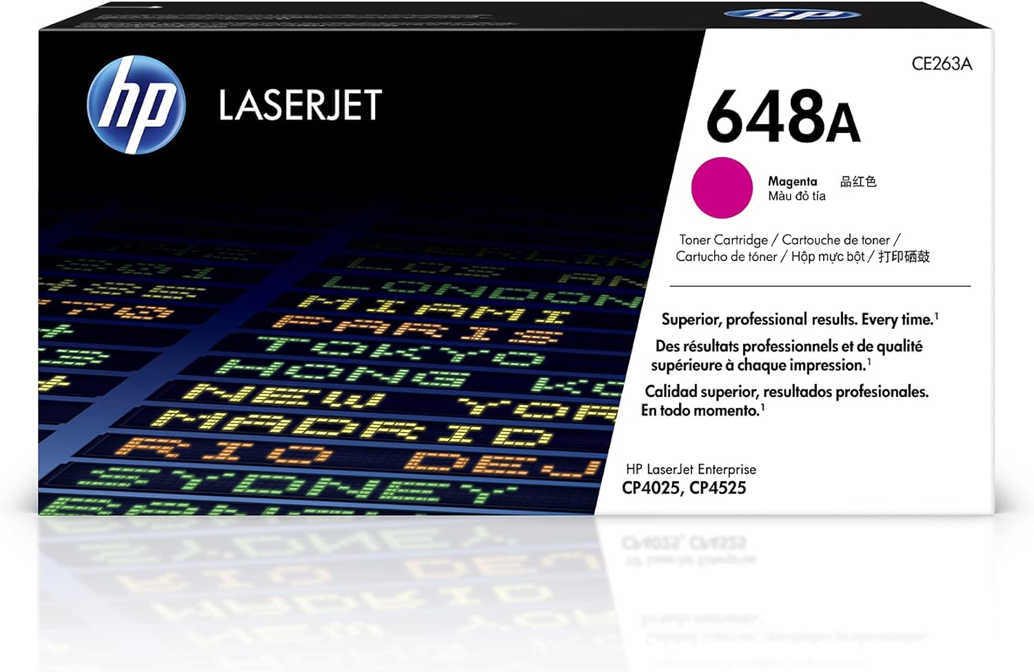 HP 648A Magenta Toner Cartridge | Works Color Laserjet Enterprise CP4025, CP4525 Series | CE263A