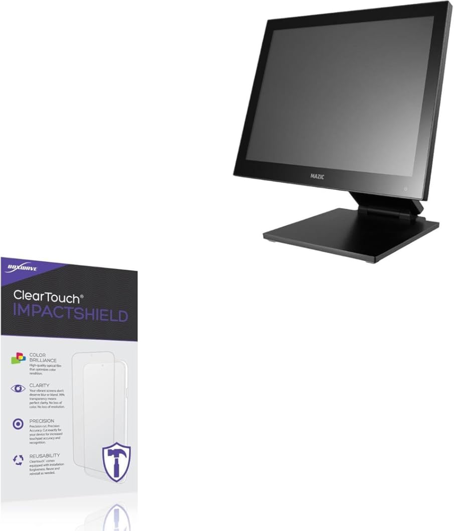 BoxWave Screen Protector Compatible with POSBANK MAZIC Prime 1500 - ClearTouch ImpactShield (2-Pack), Impenetrable Screen Protector Flexible Film