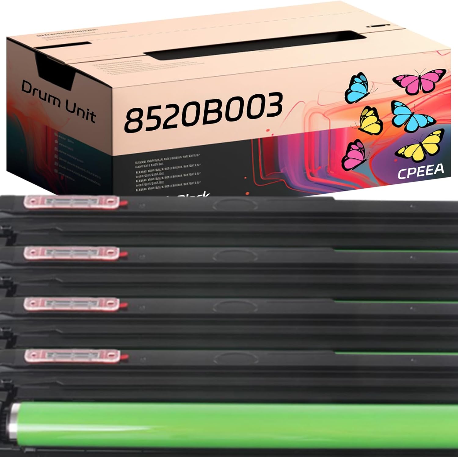 Compatible for Canon 8520B003 Drum Unit Work for Canon imageRUNNER Advance C255iF C355iF C350P C350iF C250iF Printers, with Chip, High Yield 55000 Pages, Clear Printing (4 Pack Black)