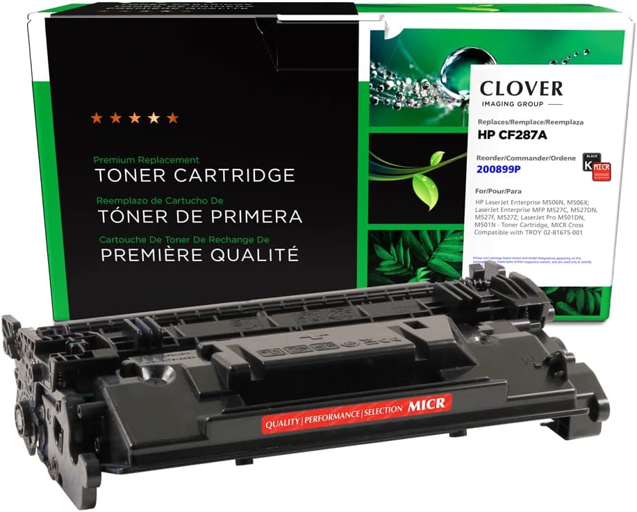 Clover Remanufactured MICR Toner Cartridge Replacement for HP CF287A | Black