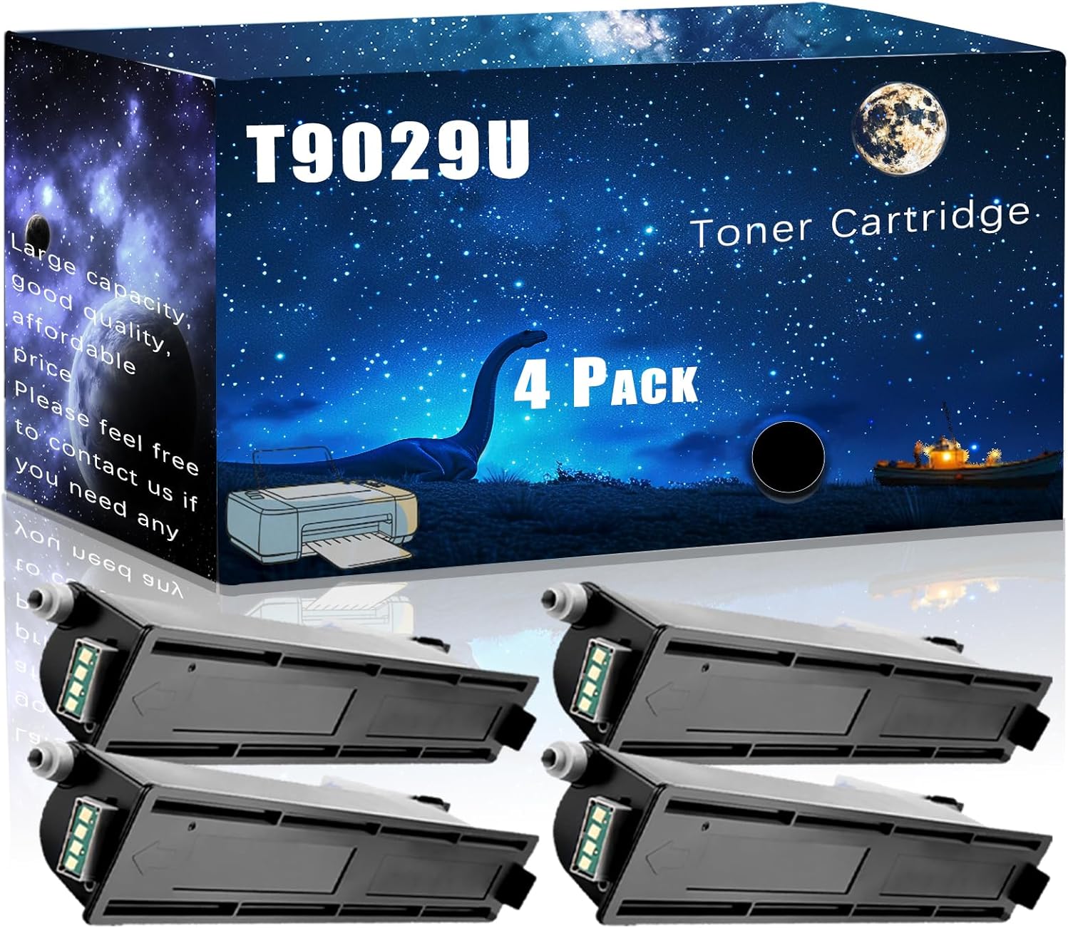 MUCQL T9029U Compatible Toner Cartridge Replacement for Toshiba High Yield Compatible E Studio 9029A Printer, Meet Printing Needs (4 Pack Black)