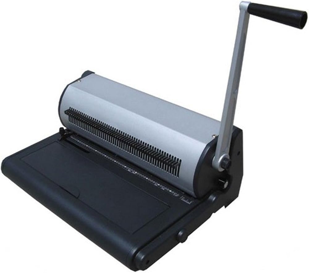 Tamerica TCC-SP41 Heavy-Duty Spiral Binding Machine with Fully Disengageable Pins, 20 Sheets of 20lb Paper max. Punching Capacity, 13.5