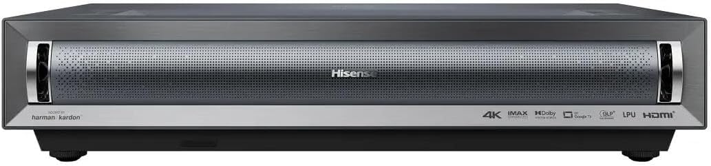 Hisense PX3-PRO Ultra Short Throw Triple Laser Projector, 4K UHD, 80” – 150”, 3,000 Lumens, 3000:1 Contrast, Dolby Vision & Atmos, IMAX Enhanced, 240 High Refresh Rate, Google TV, Designed for Xbox
