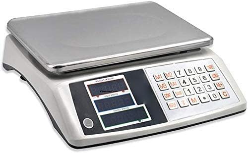 Electronic Scales Electronic Kitchen Postal Scales Metal Weighing Scales LCD Display High-Precision (White 40kg/5g)