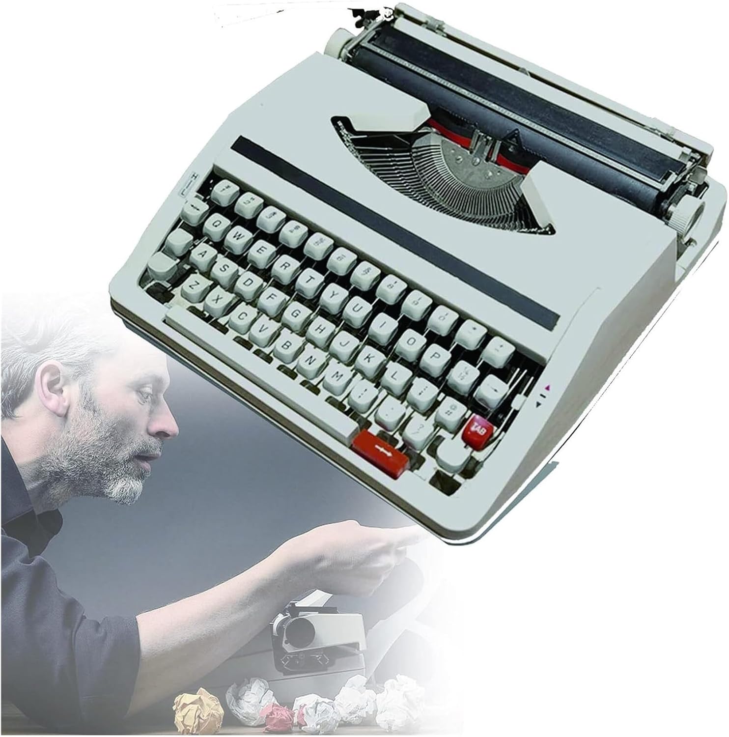 Normal Use Vintage Typewriter,English Typewriter,1980 Classic Nostalgia Portable Retro Manual,Vintage Typewriter,English