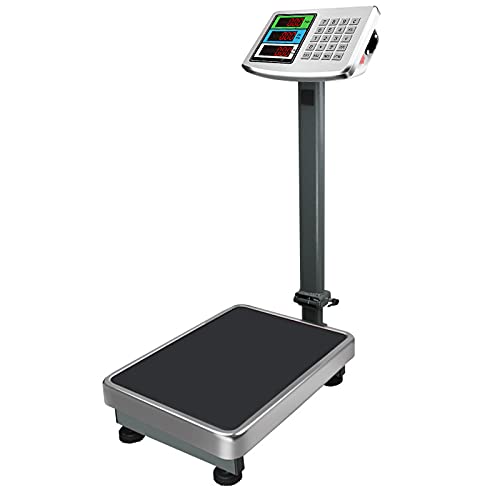 Postal Platform Scale, Heavy Duty Digital Shipping Postal Parcel Package Scale Scales with Big LCD Display (400kg)
