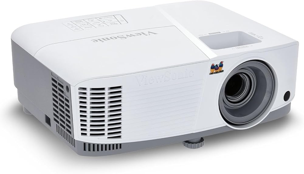 ViewSonic PA504W 4000 Lumens WXGA High Brightness Projector with Vertical Keystone, HDMI 1.4, USB 2.0 Type A, and VGA Inputs for Home and Office