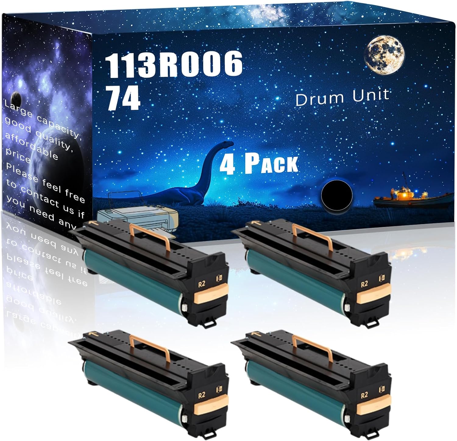 113R00674 Compatible Drum Unit Replacement for Xerox High Yield Compatible CopyCentre 245 255 265 275 C165 C175 Printer, Meet Printing Needs (4 Pack Black)