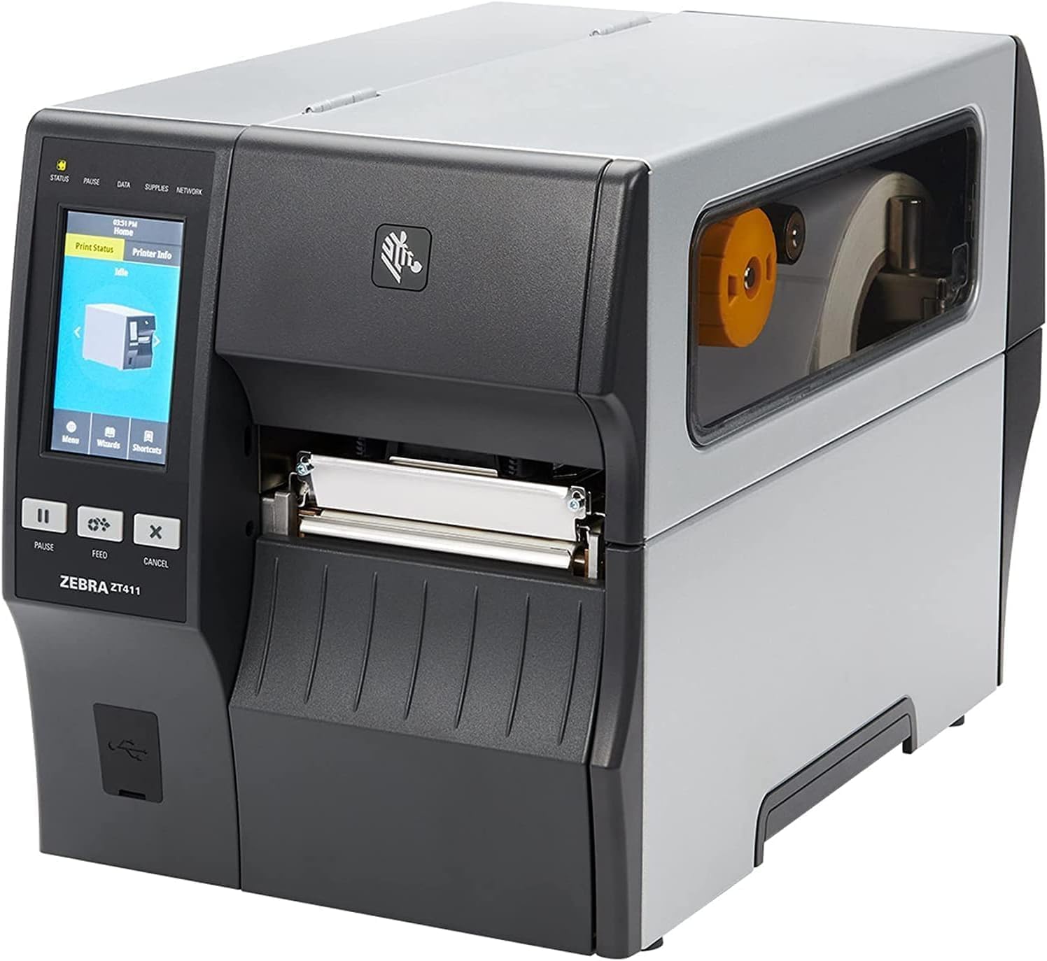 Zebra ZT411 300 DPI | Thermal Transfer & Direct Thermal | ZT41143-T010000Z Industrial Printer | Width 4 Inches Features Serial, USB, Ethernet & Bluetooth Connectivity | Includes Jetset Software