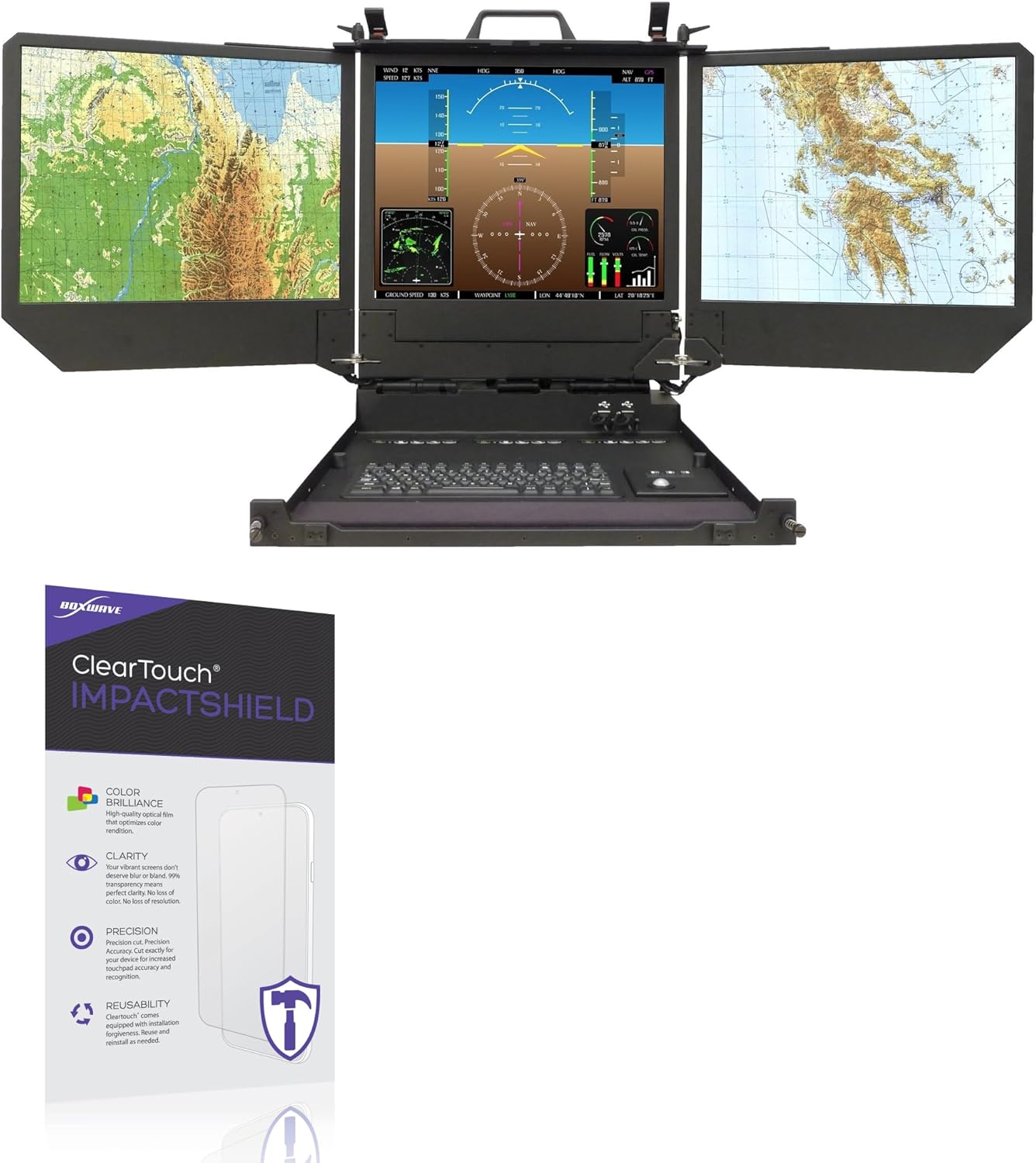 BoxWave Screen Protector Compatible With Neuro Logic Systems CSC-3L-19 - ClearTouch ImpactShield (2-Pack), Impenetrable Screen Protector Flexible Film