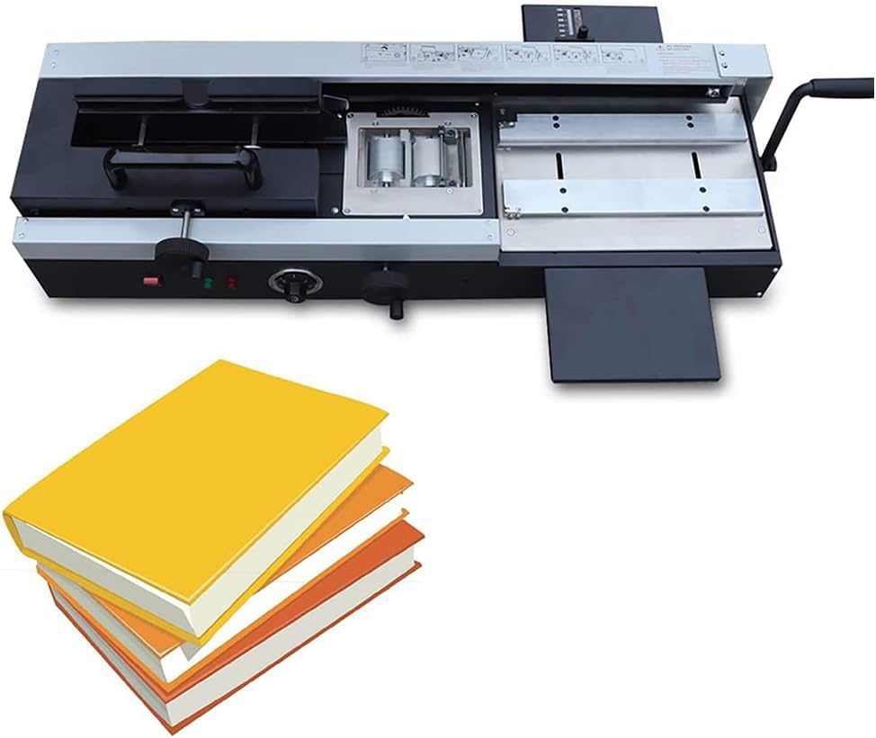 SonGxu A4 Desktop Binding Machine, 200pcs/H Hot Melt Glue Book Paper Binder, Wireless Book Binder for Office Book Paper Albums Notebook presentations