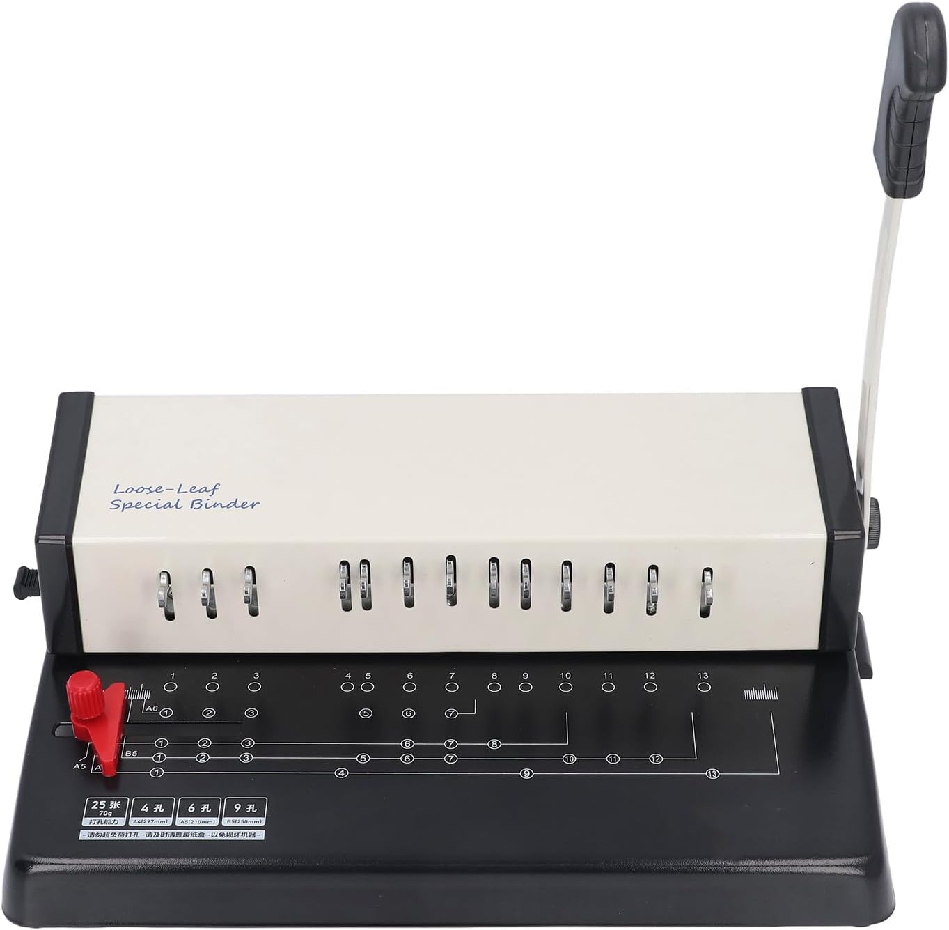 Marhynchus Manual Comb Binding Machine, 13 Hole Punch for A4 A5 A6 Paper Multifunctional Booklet for Office Home Use