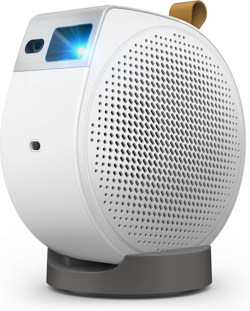 BenQ GV50 FHD Projector 500-Lumen, 16:9, Laser DLP Smart Ceiling, 92% Rec. 709, USB Type A/C, Sleep Timer Function, Flexible Bedside Projection Stand - PJ-BenQ-GV50-R