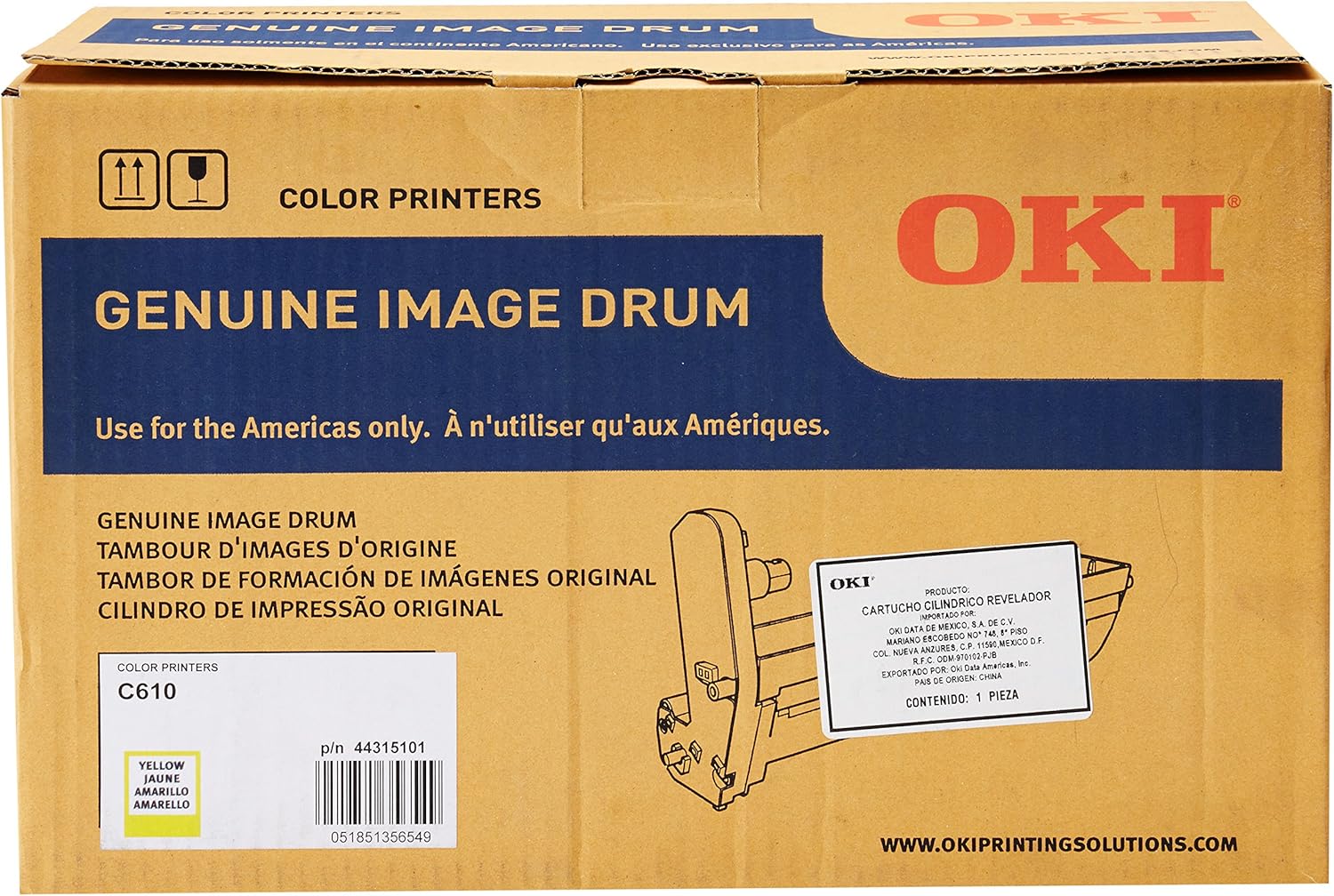 Oki Yellow Image -Drum, 20000 Yield (44315101)