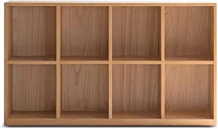 LOVULIFE Book Shelf Storage Rack Solid Wood Bookcase Modern Simple Low Bookcase Storage Cabinet Home Combination Bookshelf Floor-Standing Storage Rack Bookshelf Bookcase