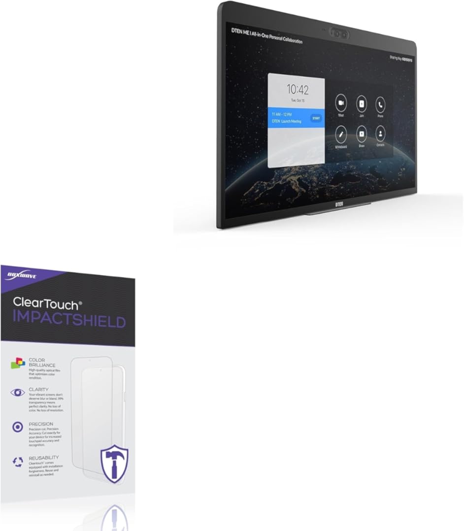 BoxWave Screen Protector Compatible With DTEN ME - ClearTouch ImpactShield (2-Pack), Impenetrable Screen Protector Flexible Film