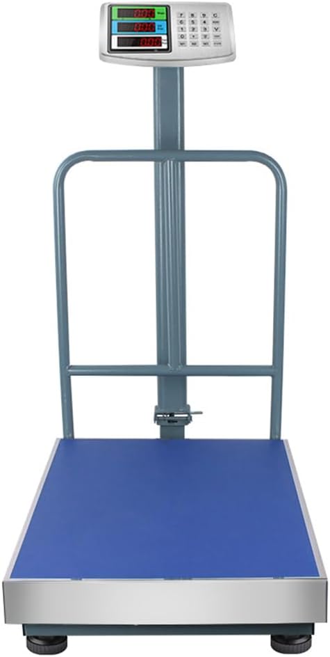 ZCBYBT Industrial Platform Scale 200Kg Weight Computing Digital Scale with Removable Guardrail, for Luggage Postal Shipping Weighing Mailing LB/KG