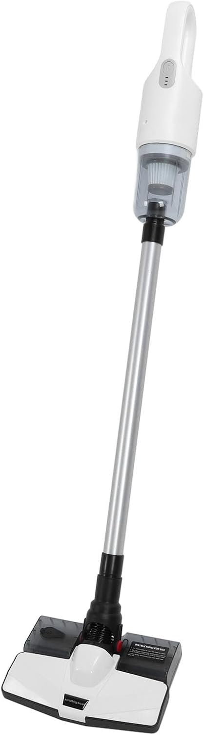 Asixxsix Cordless Vacuum Cleaner, 2 Gears Adjustable Powerful Suction Vacuum Cleaner, 6000mAh Portable Handheld Wet Dry Vacuum Cleaner with Mop for Hard Floor and Pet Hair (White)